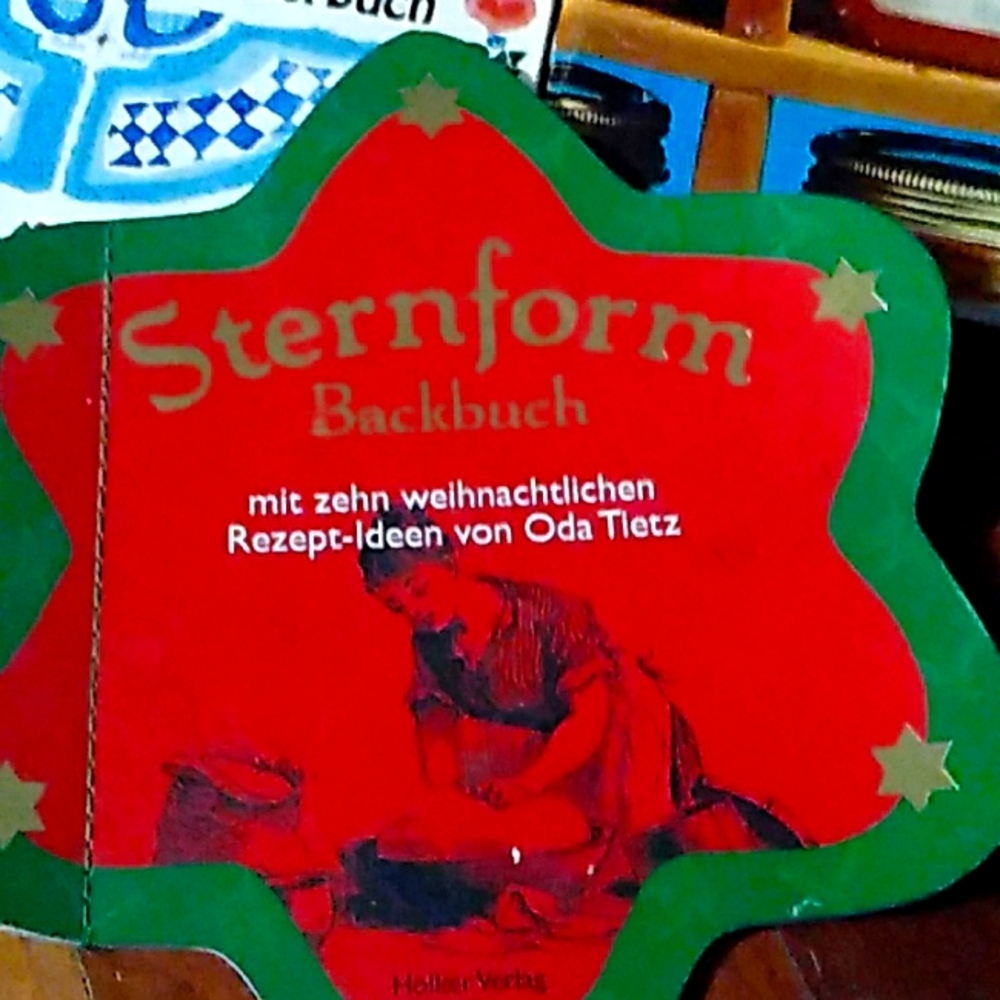 Sternform Backbuch 🇩🇪 German Christmas 🎄 Recipes Cookbook 28 Beautiful Pages
